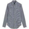 GIORGIO ARMANI Midnight Blue Men‘s Patterned Shirt