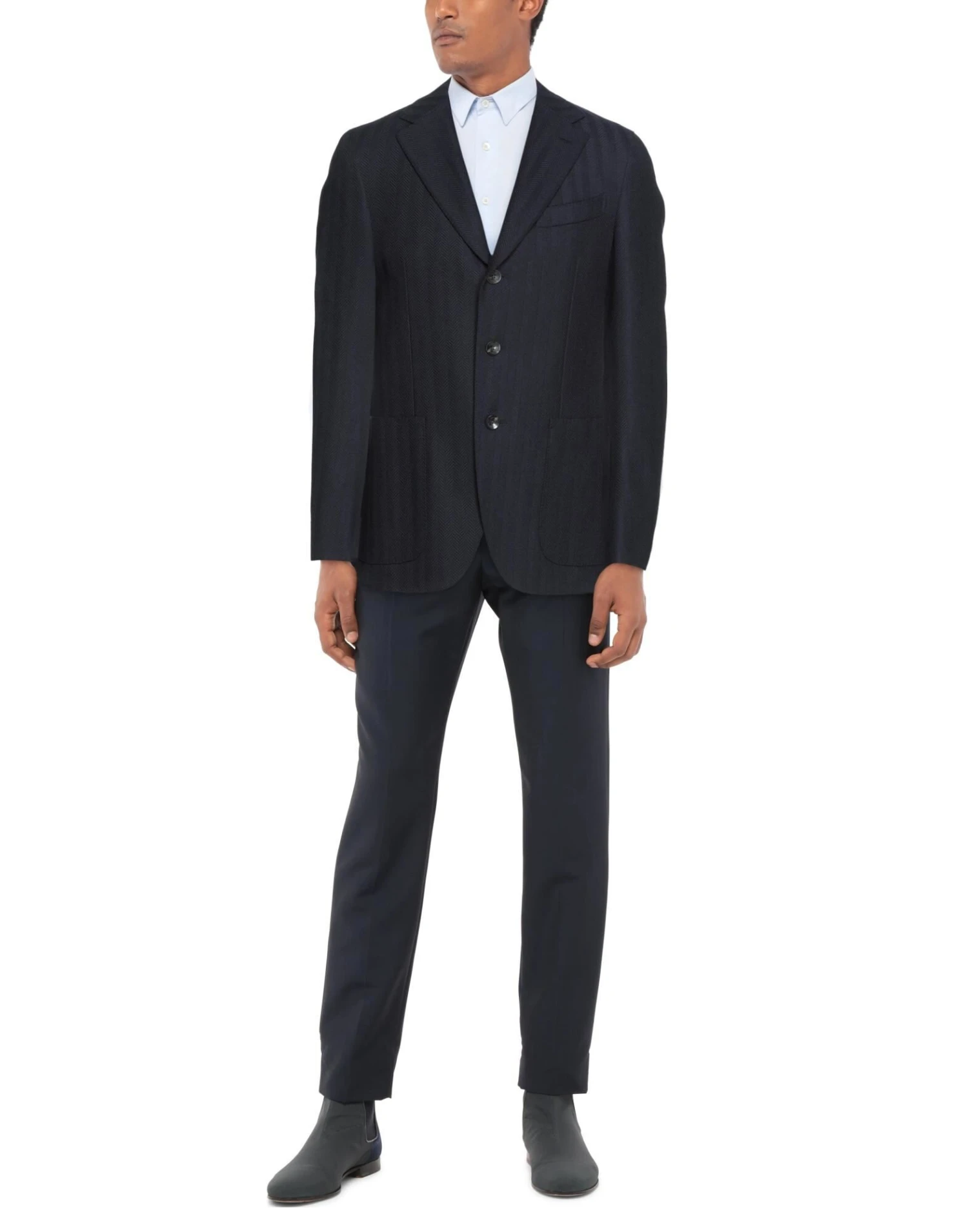 CARUSO Midnight Blue Men‘s Blazer 2 CARUSO Midnight Blue Men‘s Blazer - Image 2