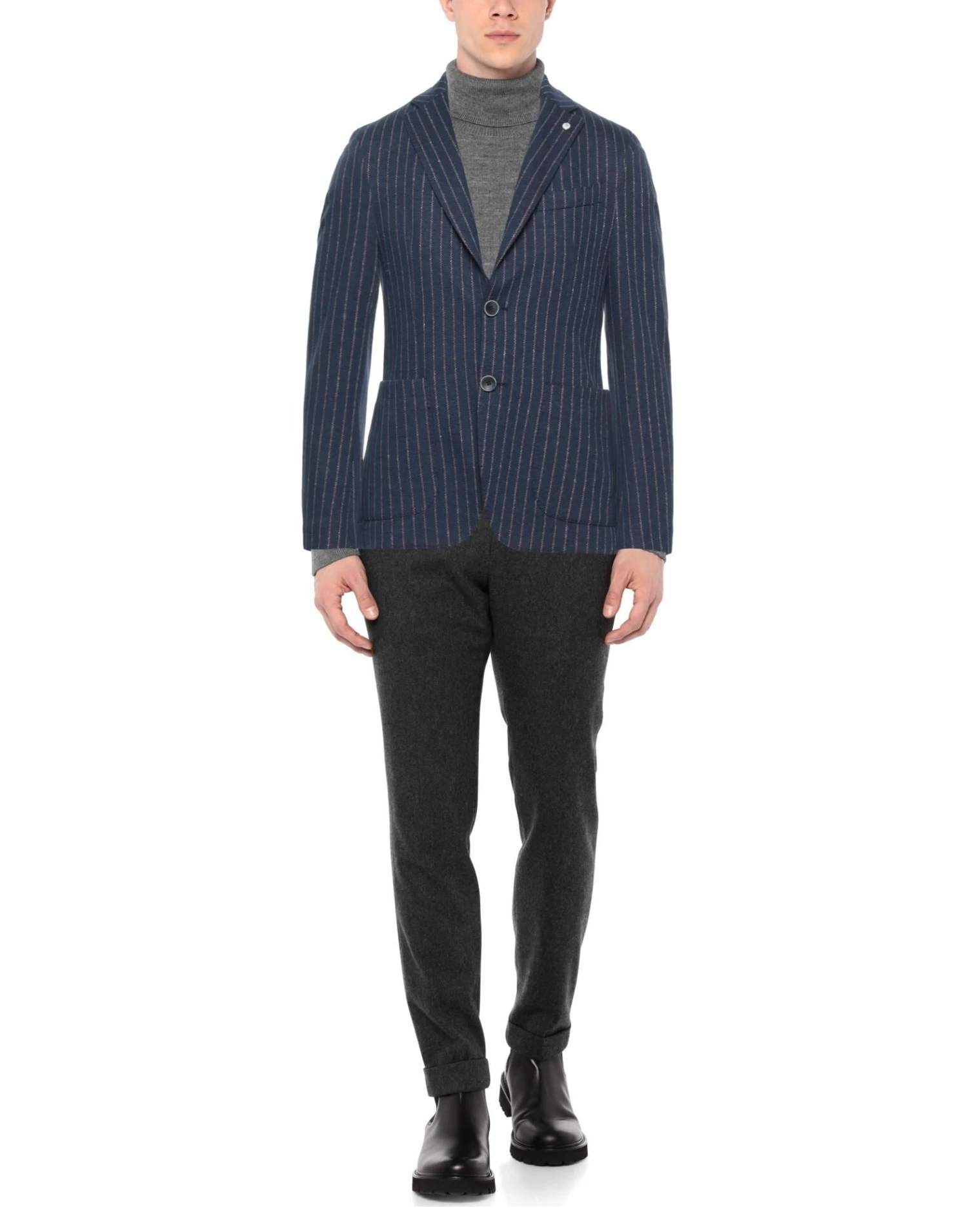 DOMENICO TAGLIENTE Midnight Blue Men‘s Blazer 2 DOMENICO TAGLIENTE Midnight Blue Men‘s Blazer - Image 2