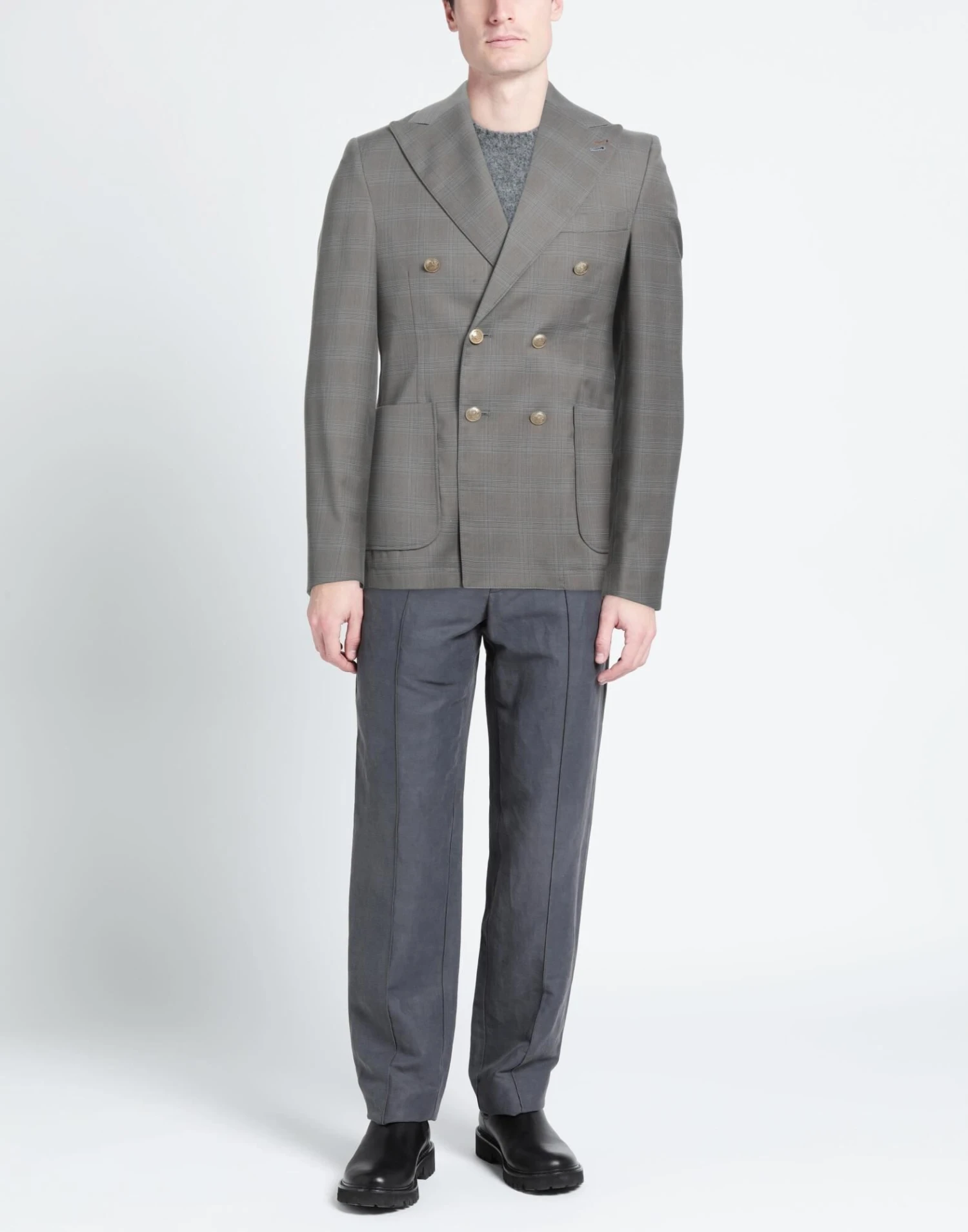 GREY DANIELE ALESSANDRINI Light Grey Men‘s Blazer 2 GREY DANIELE ALESSANDRINI Light Grey Men‘s Blazer - Image 2