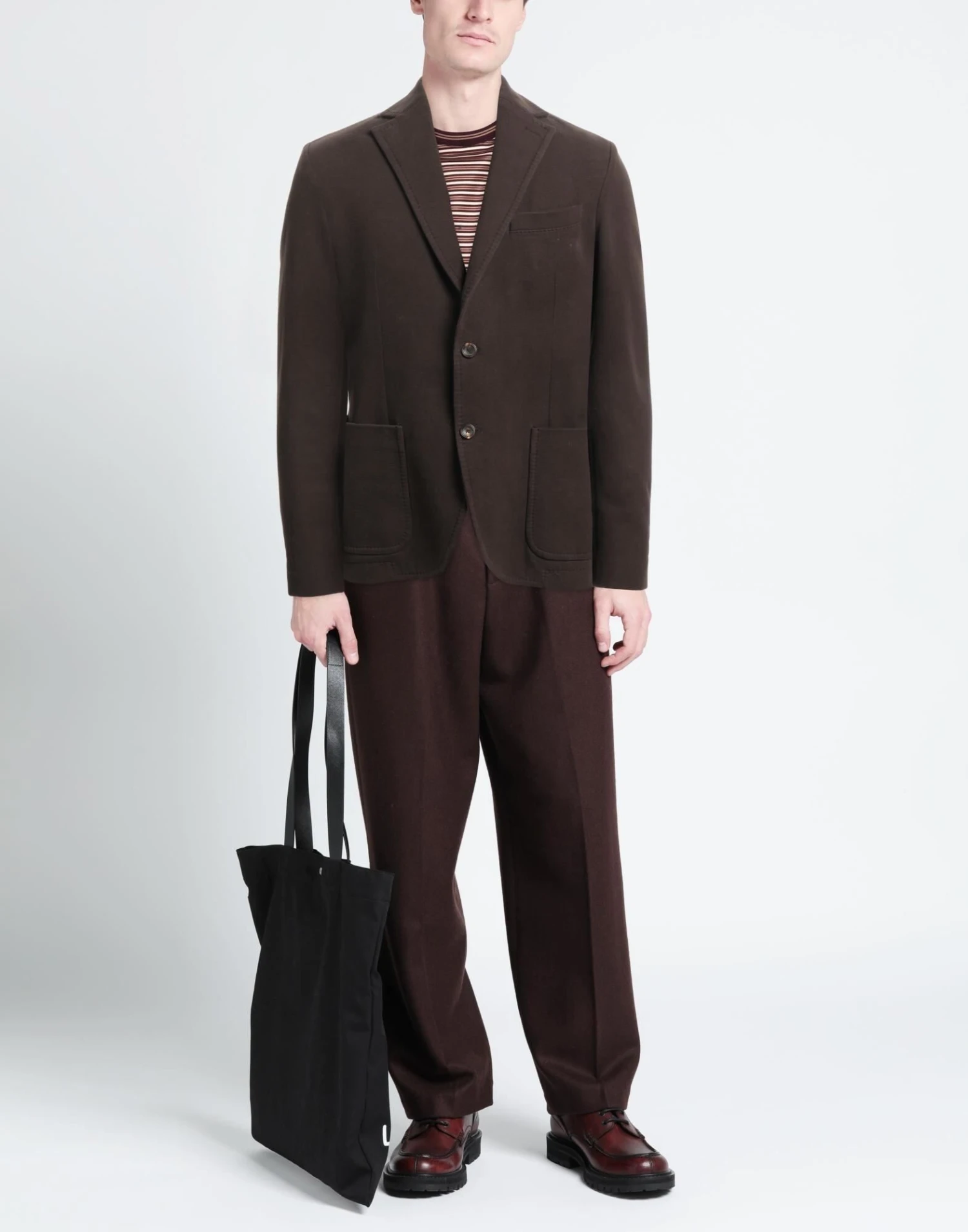 CIRCOLO 1901 Dark Brown Men‘s Blazer 2 CIRCOLO 1901 Dark Brown Men‘s Blazer - Image 2