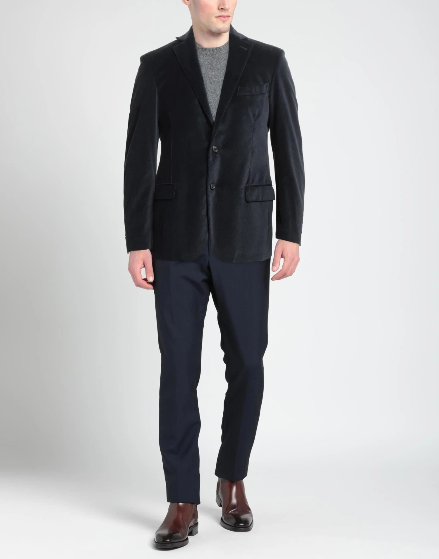 MONTEZEMOLO Midnight Blue Men‘s Blazer 2 MONTEZEMOLO Midnight Blue Men‘s Blazer - Image 2